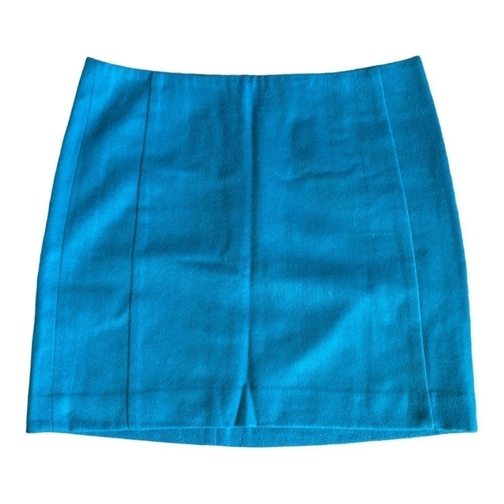 The Limited Wool Blend Blue Mini Skirt Size 6 Dopamine Colorful Classic